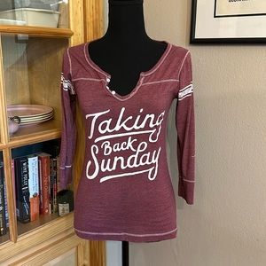 Taking back Sunday 3/4 sleeve raglan tee